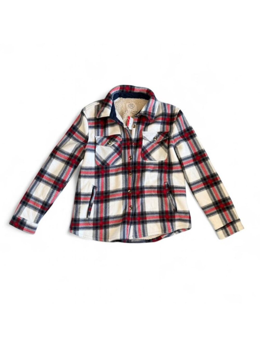 NWT Sage Collective Plaid Fleece-Lined Shirt Jacket